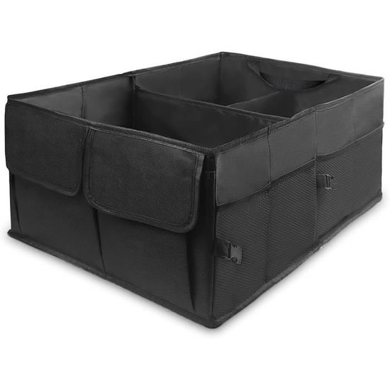 Organisateur De Coffre Voiture Pliable 72L - Imperméable, Grande Capacité, Antidérapant Pour SUV, Jeep, Berline (Gris)