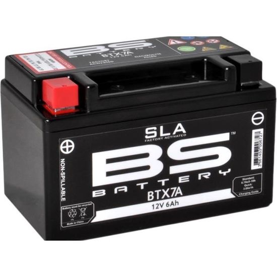 Batterie SLA BS Battery pour auto YTX7A / 12V 6.3Ah