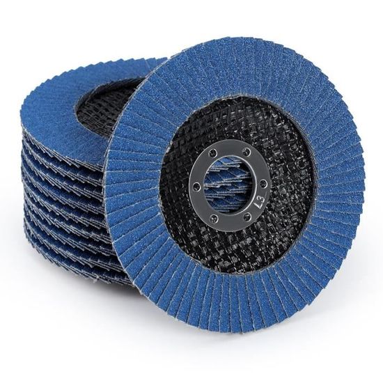 Lot De 20 Disques à Lamelles T29 125mm - Corindon Zirconium Grain K60, Pour Métal, Inox, Bois, Meuleuse D'angle - 2