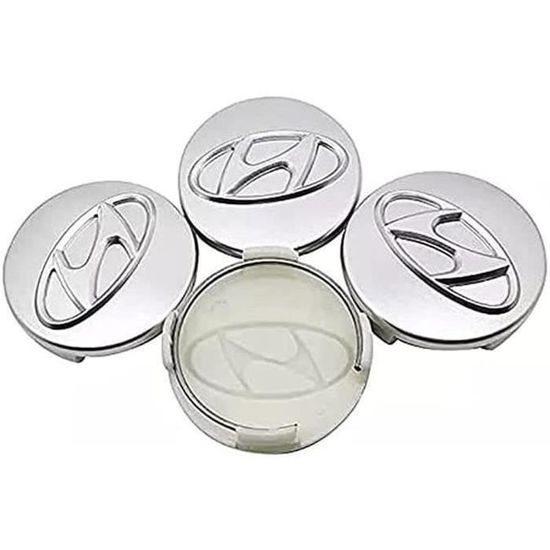 Cache-moyeux Healifty - Lot De 4 Enjoliveurs Blancs Pour Jantes - Protection Et Style Facile