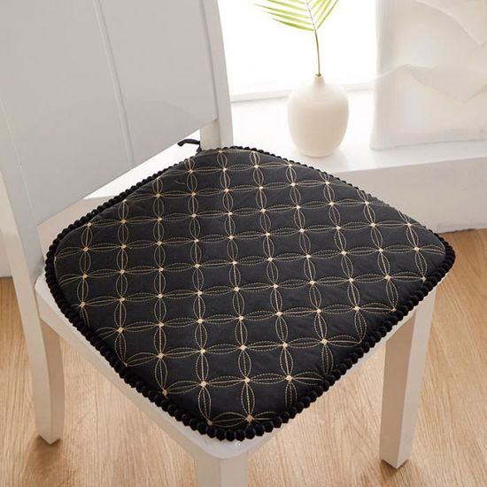 Galette De Chaise Ronde Déhoussable - Mousse à Mémoire De Forme, Imperméable, Antidérapante, Diamètre 35cm