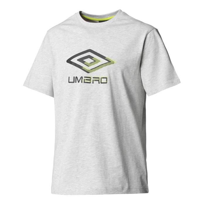 UMBRO T-Shirt Manches courtes ELSYM GRAPHIC COTTON - Homme - Gris