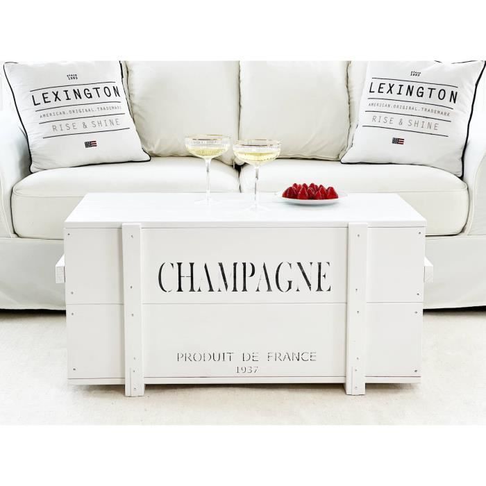 Table d'appoint en bois de style vintage en bois massif Shabby Chic blanc