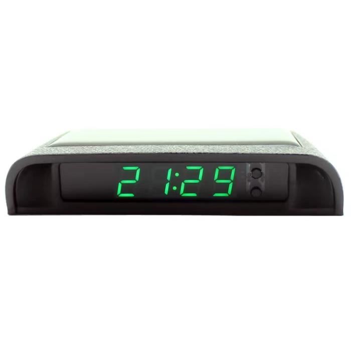 Thermomètre pour Voiture Lumineux , Horloge électronique de Voiture Double température à l'intérieur et à l'extérieur de l'auto