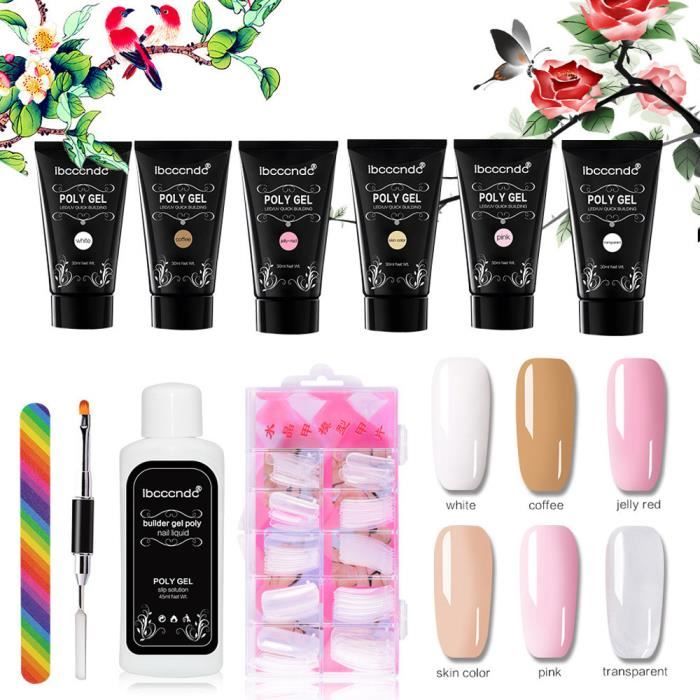 Poly Gel Nails durable Faux liquide Double-end Brosse à ongles Pusher Dead Set peau_7601ai187