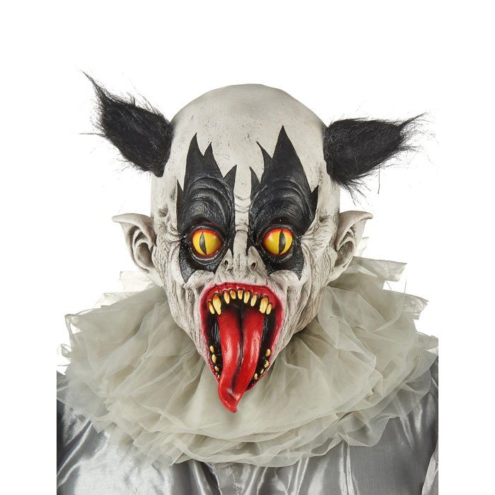 Masque latex clown noir et blanc adulte