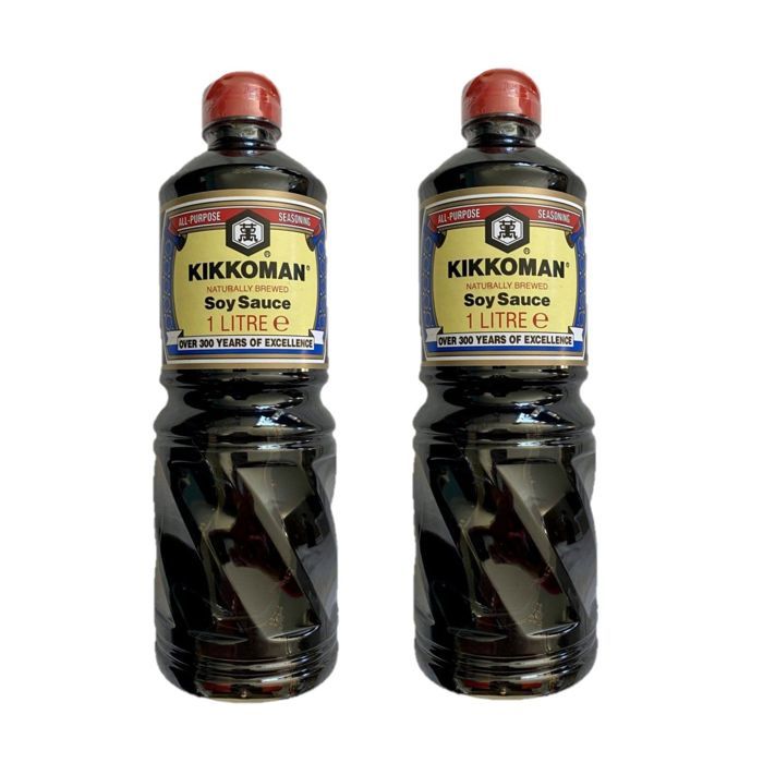 Lot 2x Sauce soja sale kikkoman - bouteille 1L