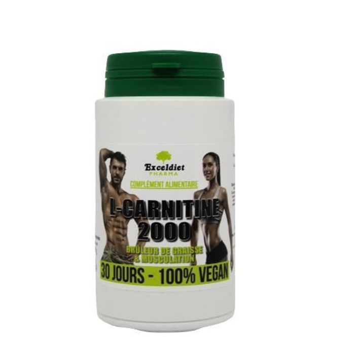 L- CARNITINE 2000 Vegan - Extra Fort Dosage Elevé - 120 Comprimés - Amincissant - 2000 mg/ Jour | Musculation Pre-Workout