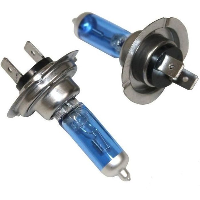 2 ampoules effet Xénon Lumière blanche H7 12V 100W