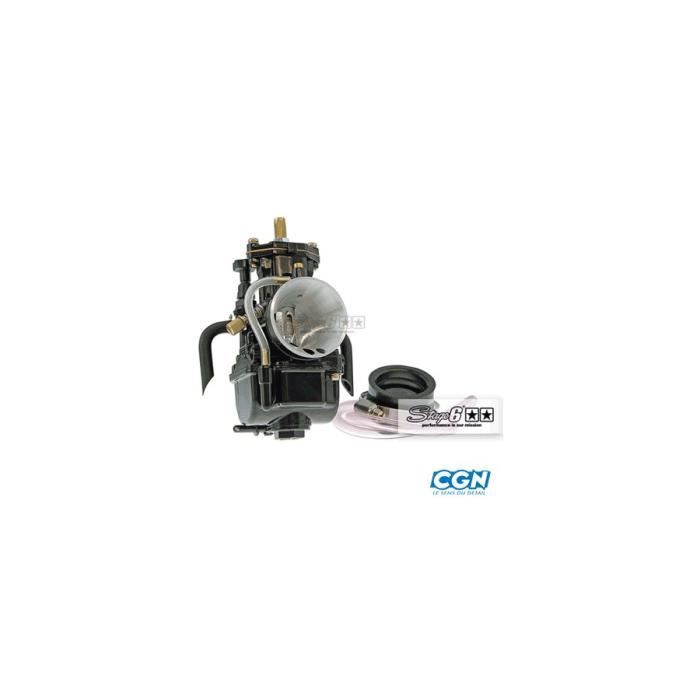 Carbu stage6 r/t type pwk 28 avec power jet (boisseau plat/starter tirette/depression)
