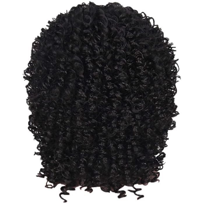 Produits coiffants 12shage Hair Lace Perruque Synthetique Wigs, Perruque Synthétique Noire Naturelle à La Mode Bob Wavy 718190