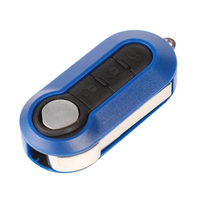 Coque clé,Jingyuqin 3 boutons télécommande rabattable clé porte clé coquille pour Citroen Jumper Fit - Type Bleu - for Citroen