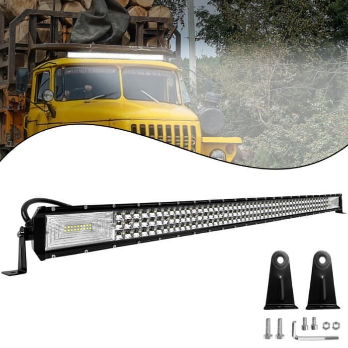 Aufu 540W Triple rangée 12V 24V droit barre d'éclairage led pour offroad Véhicules Voiture camions ATV, Feu antibrouillard