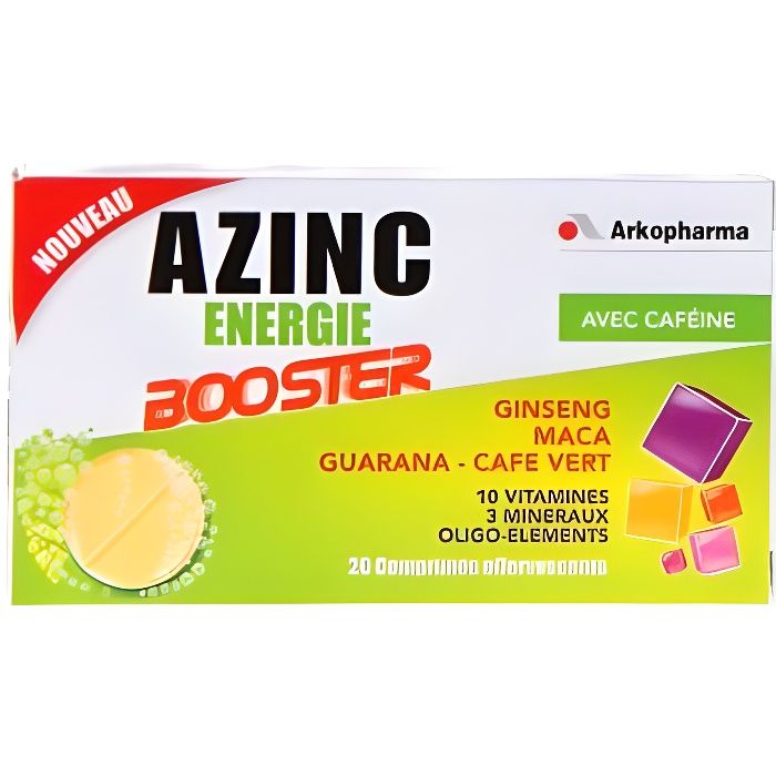 Arkopharma Azinc Energie Booster 20 comprimés effervescents