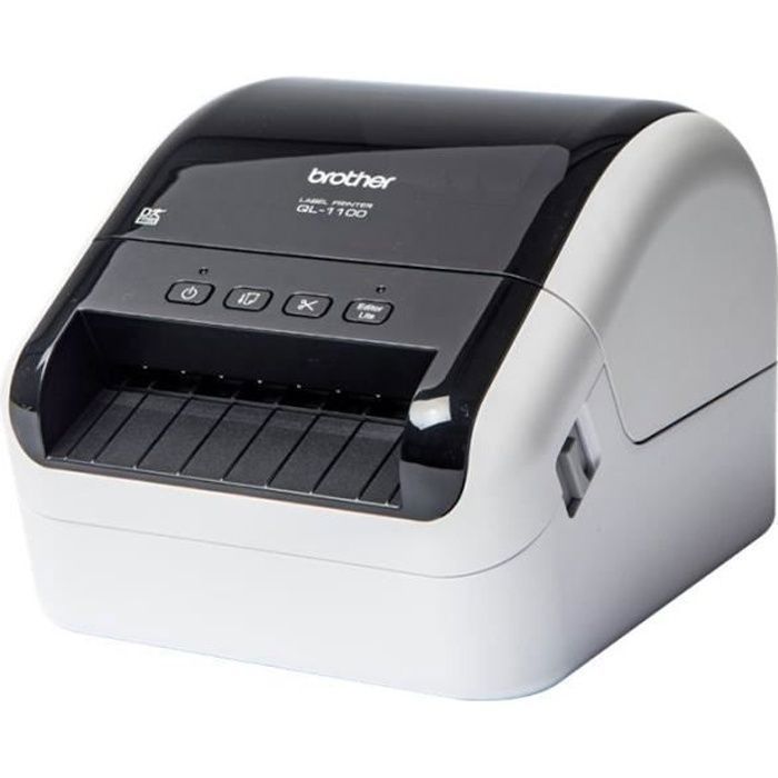 Brother QL-1100 Imprimante d'étiquettes papier thermique Rouleau (10,36 cm) 300 x 300 ppp jusqu'à 110 mm-sec USB 2.0