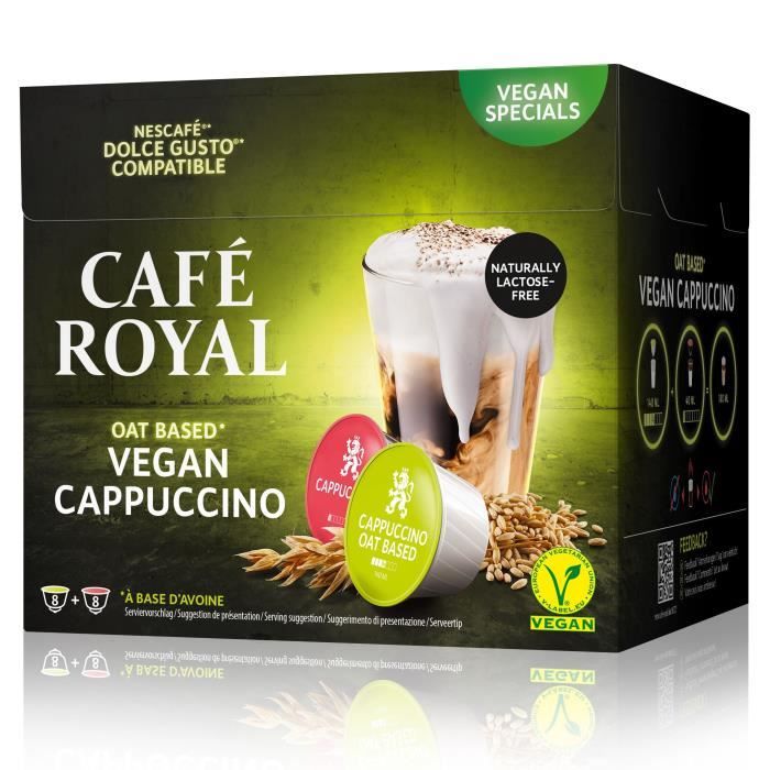 CAFE ROYAL Compatible Dolce Gusto R Cappuccino Lait d'Avoine x16
