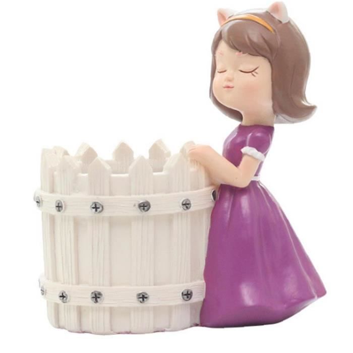 Succulent Plant Pot Petit jardin Pot Cactus Bonsai Plante Jardinière pour Home Office Décoration Violet fille