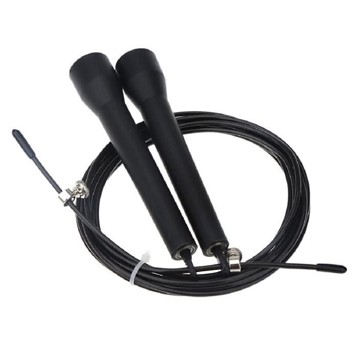 3M Corde à Sauter Câble Roulement Billes Musculation Fitness Sport Noir
