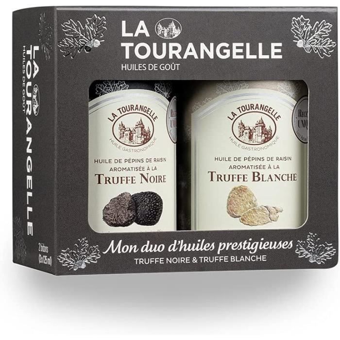 Huile De Truffe - Tourangelle Coffret Duo D Huiles Blanche Noire Goût Authentique Délicat Recettes Uniques Sans