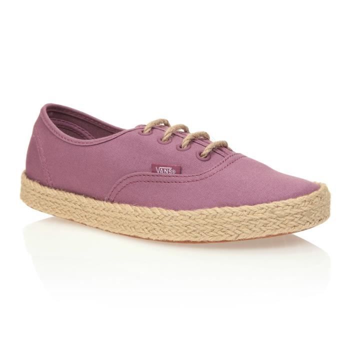 VANS Chaussures Authentic Espadril Canvas Grape - Femme - Rose