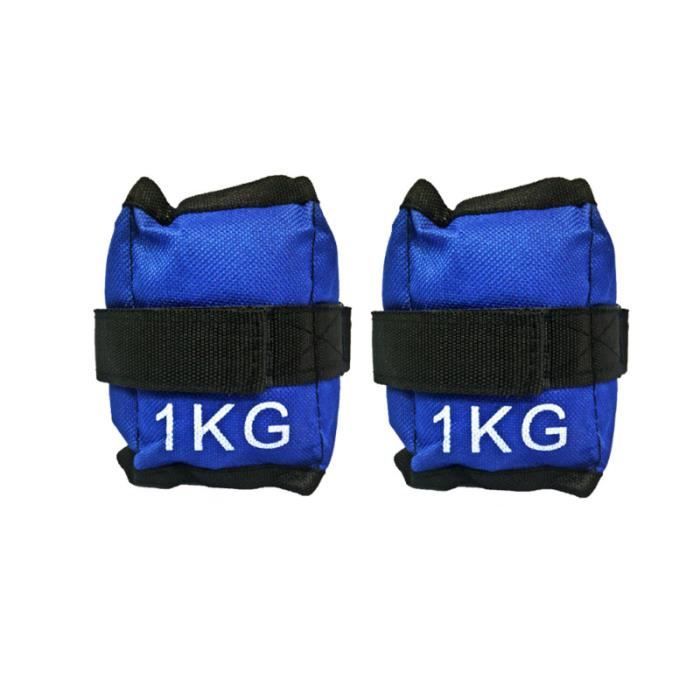 2pcs 1KG poids de poignet de cheville de confort pour la course à pied BARRE - HALTERE - POIDS