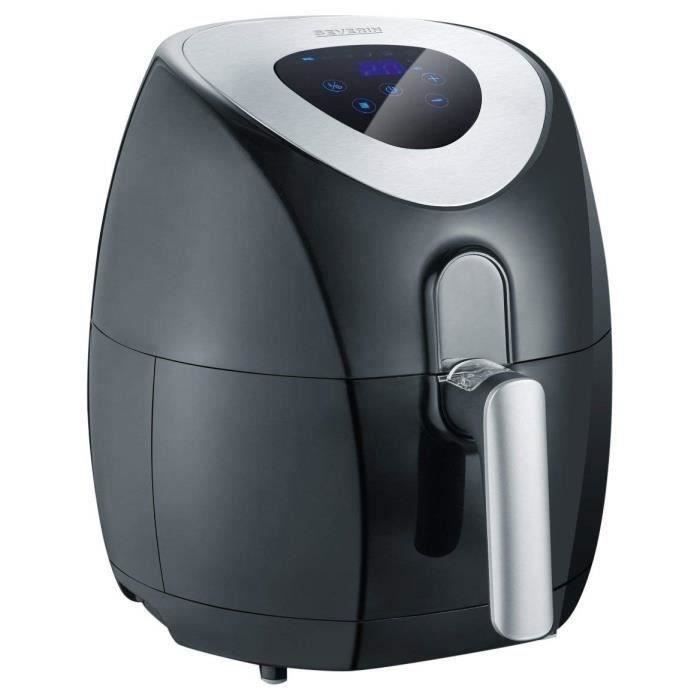 Severin FR2430 Friteuse 3,2L 1500W Inox bross@ - Noir@@@ Friteuse @ air chaud pour une friture, une cuisson, un rôtissage @quilibr@
