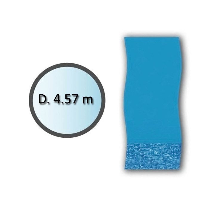 Liner swirl forme ronde d.4.57m pour piscine hors sol