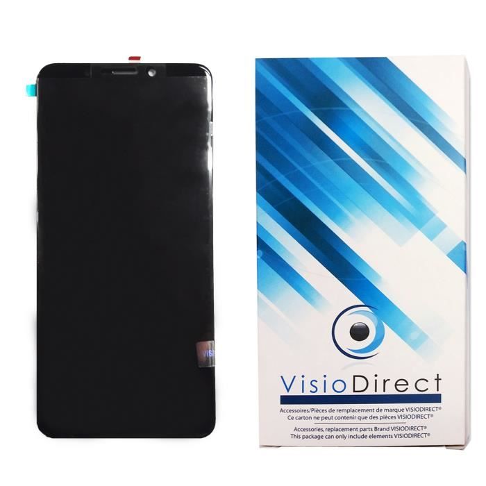 Ecran complet pour Wiko View XL 5.9- Telephone portable noir vitre tactile + Ecran LCD - Visiodirect