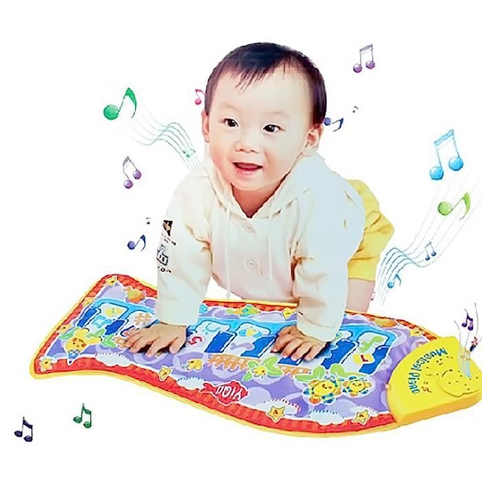 Vococal® Bébé jouet Touch Mat jeu enfant poisson forme Musical Chant Piano tapis jeu Mat jouet éducatif