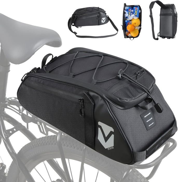Porte-bagages Arrière Pour Vélo - Capacité 45kg - Acier Inox - Longueur 58cm - Neuf