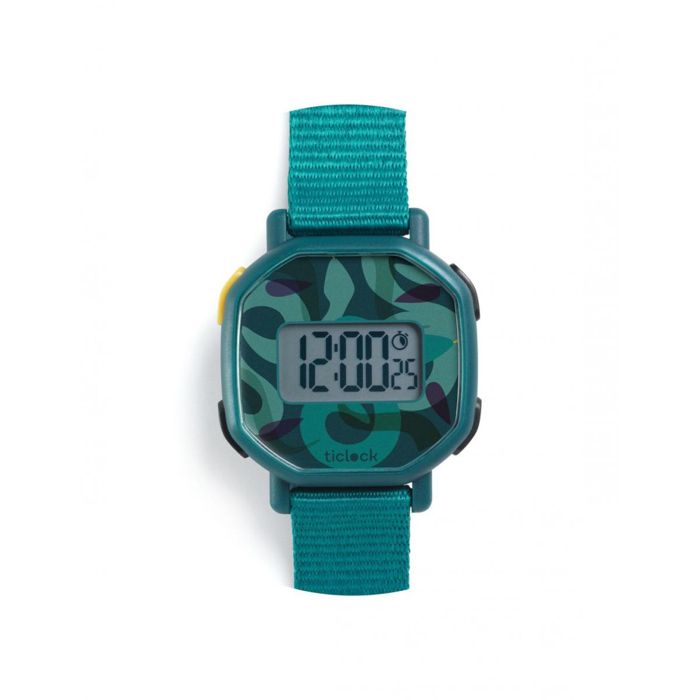 Montre digitale - Ticlock - Green snakes - Design serpent - Mixte - 6 ans et plus