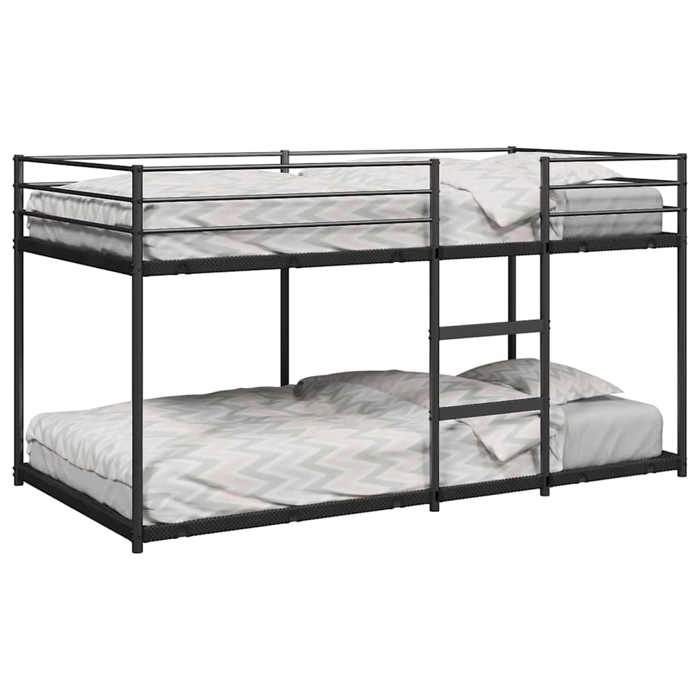 VidaXL Lit superposé sans matelas noir 90x190 cm acier 4019876
