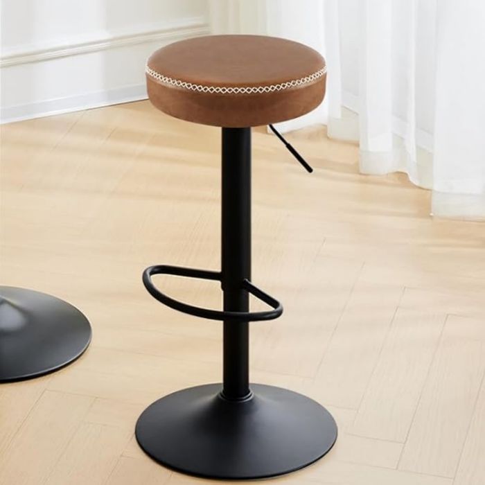 Tabouret Rond EUGAD Tabouret de Bar Rond, Tabouret de Cuisine Pivotant en Similicuir ...