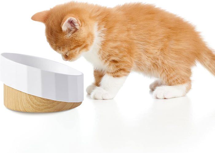 Comparer les prix de Gamelle surélevée décorative/antidérapante/anti-vomissement pour chat et chien, distributeur de nourriture sèche pour chat