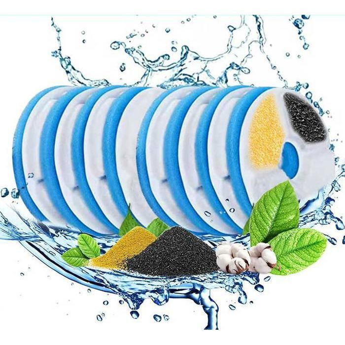 Meilleurs prix pour Filtre Fontaine Eau Chat pour Fontaine à Eau 8pcs
