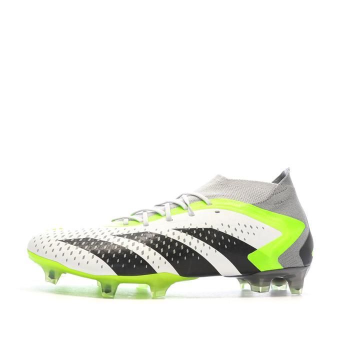 Chaussures de Foot Blanc/Gris/Vert Adidas Predator Accuracy.1 FG