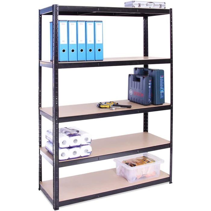 G Rack Racking Black G-Rack (Black) Garage Storage, 180cm x 120cm x 45cm 5 Tiers, 875kg ...