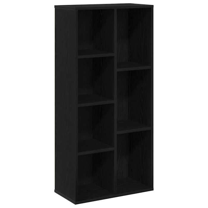 Réduction - Bibliothèque en bois，Meuble Étagère - Grand espace - Noir Chêne 50x25x105 cm - Bois dingénierie @40522