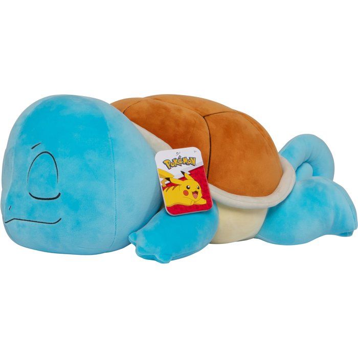 Peluche dormante Pokémon Carapuce POKEMON 45 cm position endormie ultra douce