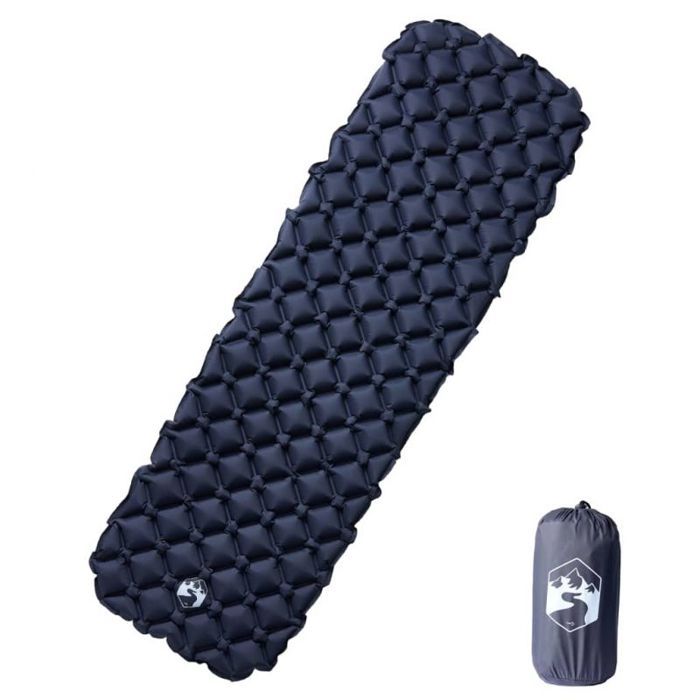 VIDAXL Matelas de camping gonflable 1 personne 190x58x6 cm gris