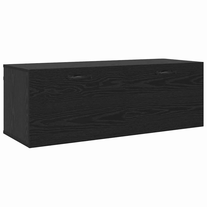 Armoire murale moderne - vidaXL - Chêne noir - 100x365x35 cm - Bois dingénierie - 2 étagères - Assemblage requis