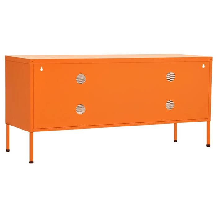 NEUF Armoire TV - Orange - Meuble TV - TABLE TV - Orange 105x35x50 cm - Acier TT3167