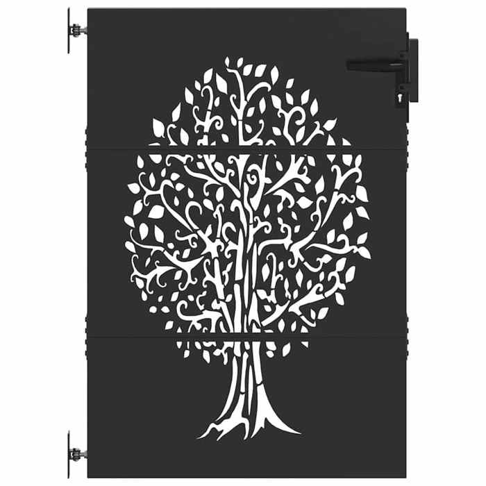 SALE 2026portail de clôture/porte dentrée pratique Noir - Porte de Jardin Noir 85 x 150 cm Acier peint par poudre 15.35 Kg1206899