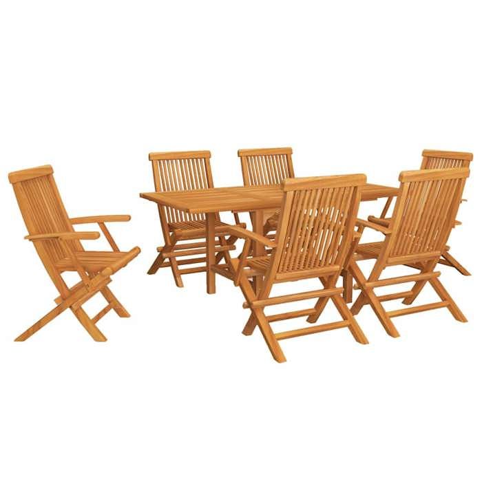 Maison Exclusive - Salon de jardin 7 pcs Bois de teck massif