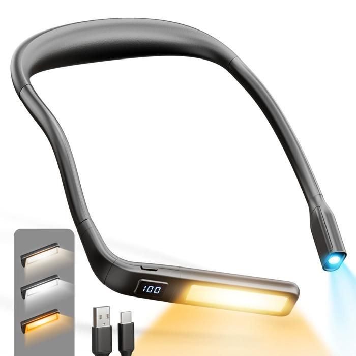 Lampe de lecture de cou rechargeable idéale pour lire au lit le soir cadeau parfait pour les amoureux des livres