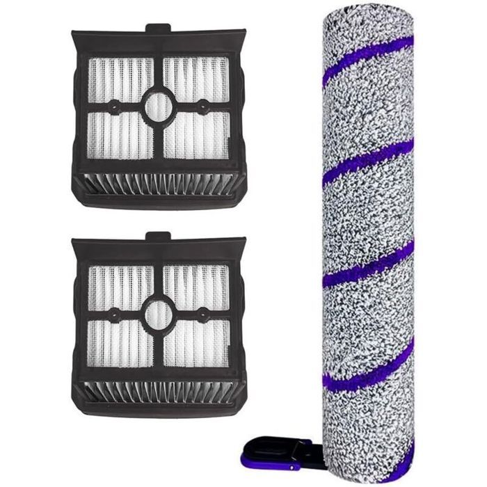 1 brosse rouleau + 2 filtres HEPA pour système nettoyage sols sec/humide