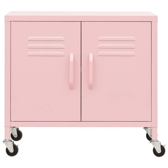 Armoire de rangement - vidaXL - Placard de rangement - Acier - Rose - Étagères réglables - 60x35x56 cm 250wot14l