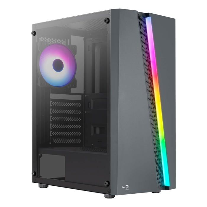 Boitier PC – AEROCOOL – Blade G V1 RGB – Moyen tour – Noir – 4 ventilateurs 120mm inclus