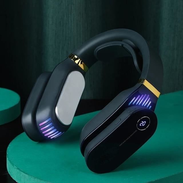 Ventilateur De Cou Sans Pales - Portable, 3 Vitesses, Batterie USB Rechargeable - Design Mignon Avec Lanière - Pour Bureau, Voyage, Extérieur