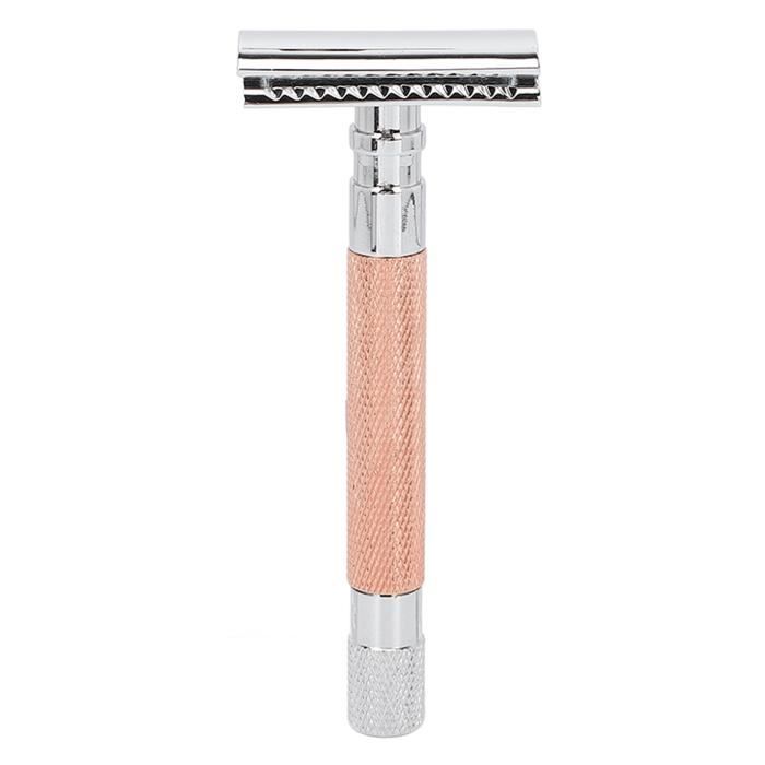 Rasoir De Sécurité Classique En Alliage De Zinc Marron - Neuf, Compatible Lames Double Face, Pour Homme